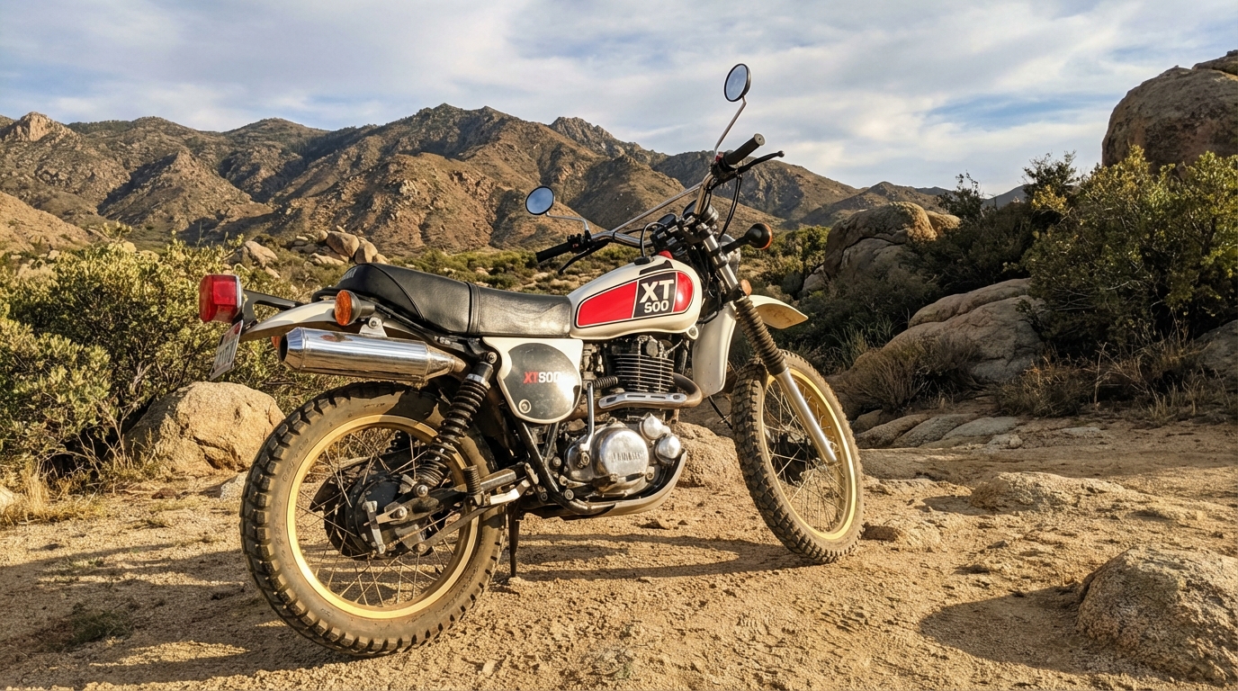 découvrez la yamaha xt500, un trail mythique alliant performance et légende. parfaite pour les amateurs de motos vintage et d'aventures tout-terrain.